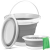 Pickmesh 2 Pack Collapsible Bucket Wash Basin Set 10l Cleaning