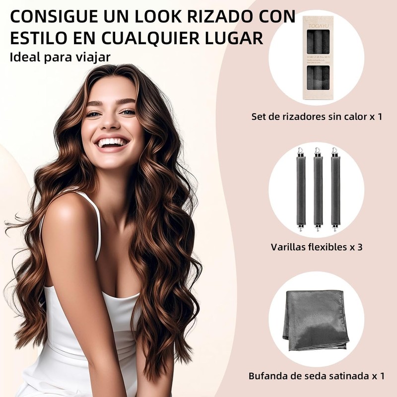 Tubos para Cabello Sin Calor: Kit de 3 Piezas con