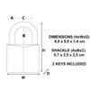 Master Lock 655EURD Key Padlock with Brass Body and Shackle,
