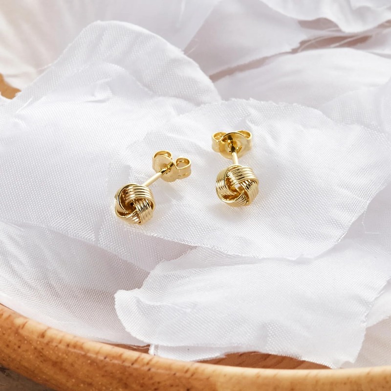 Philip Jones Gold Plated Love Knot Earrings