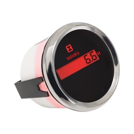 ELING Engine Digital Hourmeter Gauge 52mm(2") with Backlight 12V 24V for Motor Go Kart Boat Car
