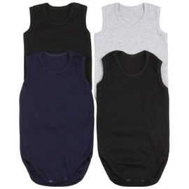 ToBeInStyle Baby Boys' 4 Pack Tank Top Bodysuit Onesies