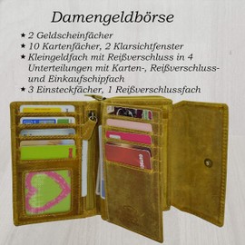 flevado Exclusive Women's Leather Wallet German Design Suede Wallet (Light Brown), light brown, womens wallet