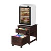 Rresyet Mini Fridge Stand with Movable Drawer, Heavy Duty Fridge