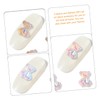BIUDECO Nail Art Gems Diy Nail Diamonds Bear Charms Flatback