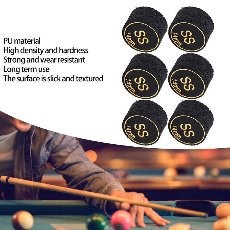 6pcs Pool Cue Tips Professional Multi Layers Billiard Pool Cue