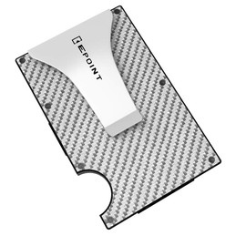 Epoint C.B.AK.E.002 Silver Carbon Fibre Wallet Money Clip Smart Design Card Cash Holder