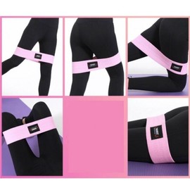 Elastic Pilates & Yoga Resistance Band for Exercise, Hip-Up & Stretching Squat Band Pink