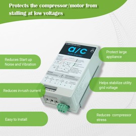 Gagsu 08-16A Soft Start Module for 1.75-3.5 Ton AC Units, Reverse Motor Protection, Easy DIY Installation, 230V, Reduces Startup Noise and Vibration