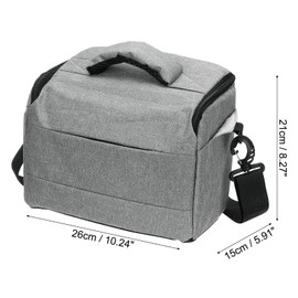 PATIKIL Camera Bag, Lens Storage Bags Compact Camera Handbag Case for Travel DSLR SLR Cameras, Gray, Size L