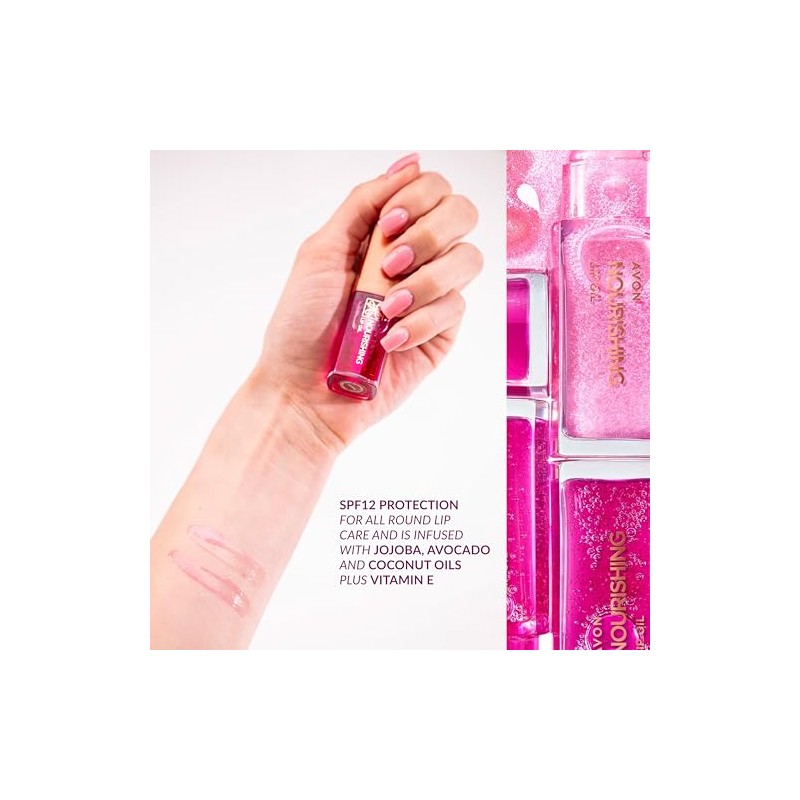 Avon Nourishing Lip Oil With Jojoba, Avocado & Coconut Oils.