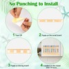 Anglekai 1+18PCS Wooden Straw Holder for Cabinet, Detachable Cupboard Straw