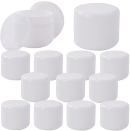 Lubonarie Cream Case, 1.8 oz (50 g), Cream Container, Refill Container, Divided Container, Cosmetics, Divided Case, 16 Pieces, Set (White)
