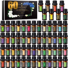 Premium Essential Oils Set - Pure Essential Oils-Perfect for Diffuser, DIY Candle and Soap Making（60x5 ML）