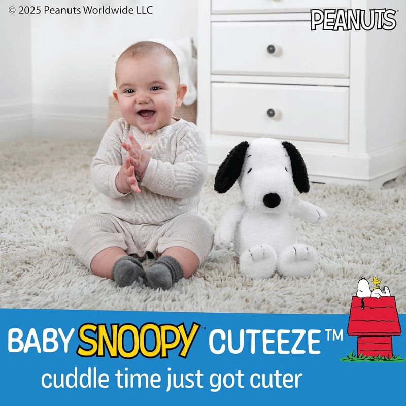 Peanuts Charlie Brown Snoopy Plush Cuteeze with Crinkle Feet Soft