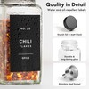 EDELHAUS Glass Spice Jars with Label and Stainless Steel Lids