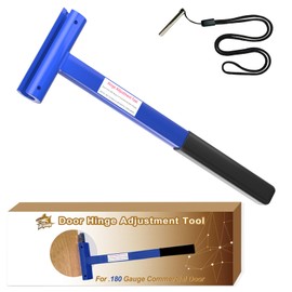 RESHARK Door Hinge Adjustment Tool, Hinge Gap Adjusting Wrench for Heavy .180 Gauge Commercial Door, Hinge Bender Wrench, Long Handle Hinge Repair Wrench with Rubber Grip