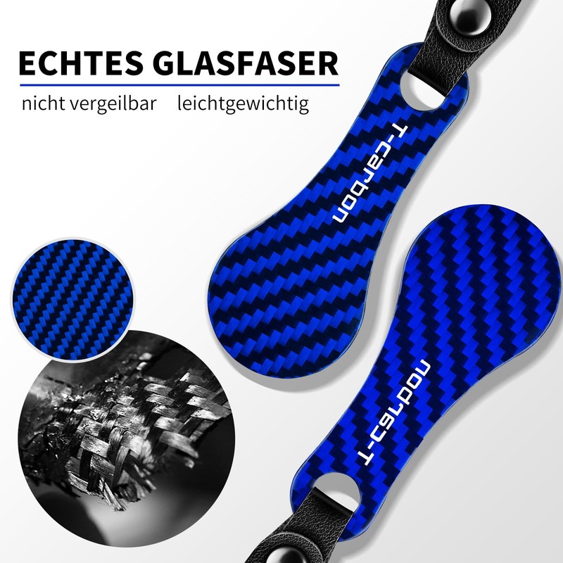 T-carbon Shopping Chip Keyring, Blue 2, Unit size