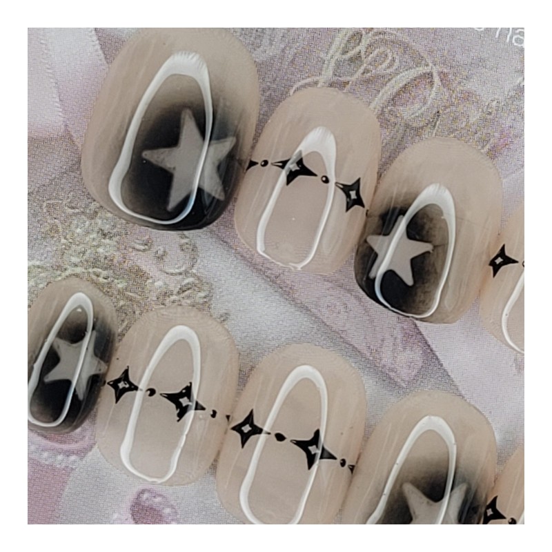 Shadow Star Handmade Nail Tips - Oval XL / 쉐도우
