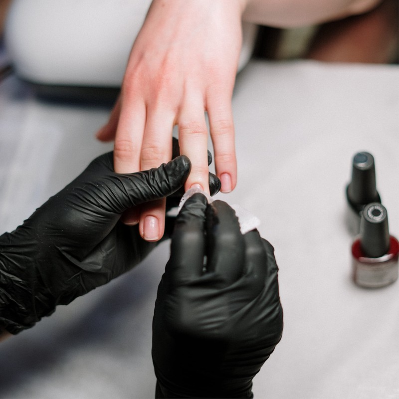 Meditrade 1284M Nitrile Examination Gloves, Black, Medium