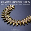 HALUKAKAH 18k Real Gold Plated Steel Punk Thorn Bracelet for