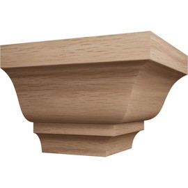 2 1/16"P x 3"H WM49 Americraft Solid Hardwood Stain Grade TrimPro Crown Moulding Outside Corner, Red Oak (Matches Moulding MLDW01X04WM49RO)