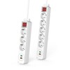 Hama Steckdosenleiste, 3-fach, USB-C/A 18W, PD/QC™, Schalter, Flachst., 1,4 m,