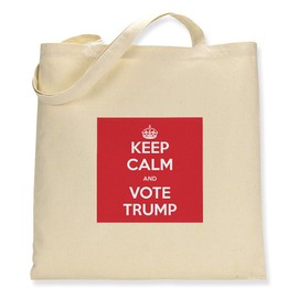 Make it Love it Sell It - Keep Calm and Vote Trump - Canvas Tote Bag, Single Sided