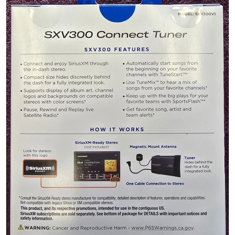 SiriusXM SXV300V1 Connect Vehicle Tuner & Antenna * NEW COMPLETE