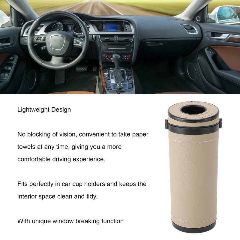 Car Tissue Holder Lightweight Leather and Tungsten Steel Car Tissues