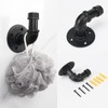 Jeasor 4-Pieces Industrial Pipe Bathroom Towel Ring Kit DIY Wall