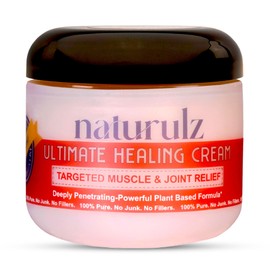 Naturulz Ultimate Healing Cream 4 ounce All-Natural Extra Strength Muscle Rub & Joint Topical for Back, Neck & Shoulder Discomfort with Arnica, Calendula & Capsaicin. 'NO JUNK' Extra Strength Formula.