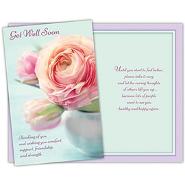 Braille Embossed Get Well Greeting Card - Thinking of you and wishing you comfort - GW037