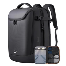TANGCORLE Travel Carry on Backpack 50L Expandable Flight Approved Backpacks 17.3 inch Laptop and USB Charging Port bags Water Resistant Business Back Pack for Women & Men