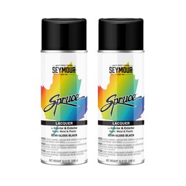 98-38 Seymour Spruce Lacquer Spray Paint, Semi-Gloss Black net 12 oz. (Pack of 2)