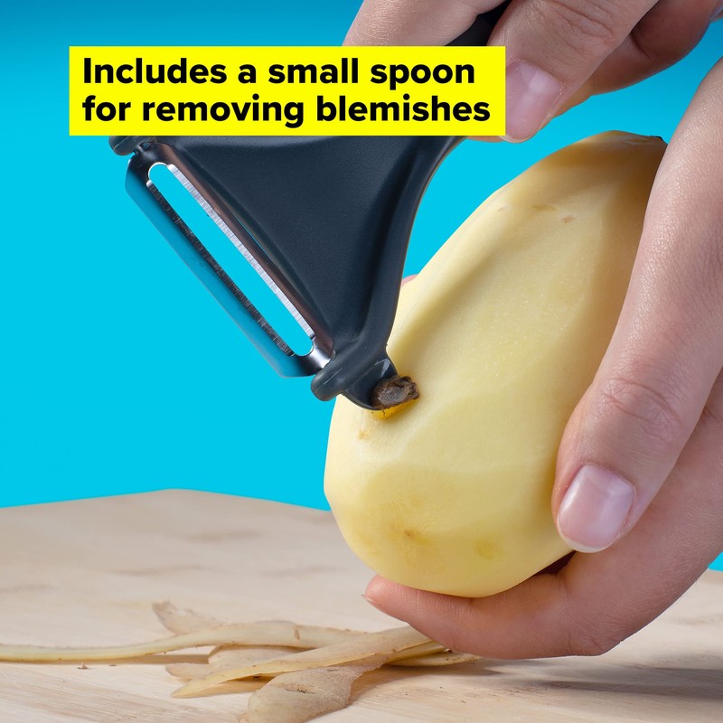 Tasty Everyday Stainless Steel Y Peeler with Soft-Touch Handle, Fruit