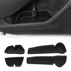 Caja de almacenamiento para puerta de coche para accesorios Subaru Forester 2025 2026, organizador de bolsillo lateral para puerta delantera y trasera con bandeja para portavasos para coche