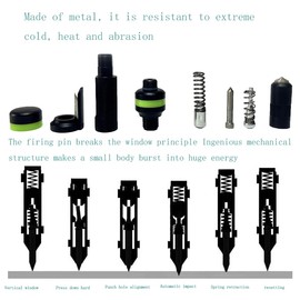 Generic Safety Escape Tool with Seatbelt Cutter and Glass Breaker, Golden