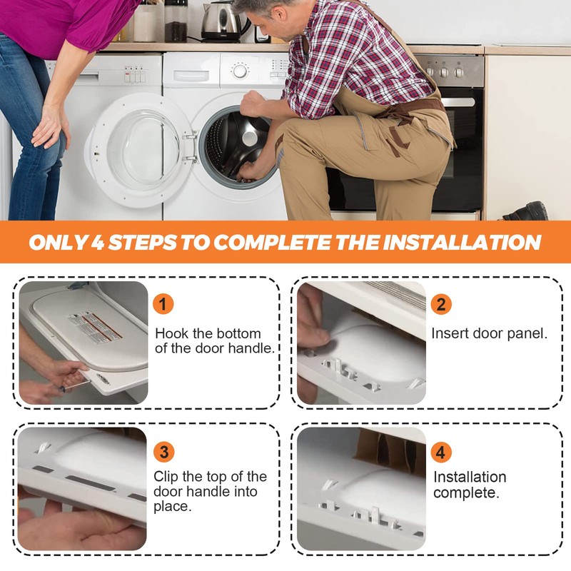 Beaquicy W10861225 W10714516 Dryer Door Handle - Pack of 2