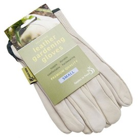 Small Cream Leather Gardening Gloves