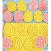 10 Pieces Cute Easter Egg Cookie Cutters Plastic Cookie Stamps