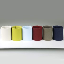 DAG Style Set of 6 Napkin Rings Various Colours Eco Juta Colours Heavenly, Ice, Green, Blue, Burgundy, Grey, MMPMCA, 5 cm