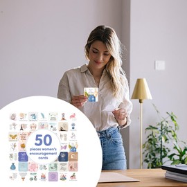 Motivational Cards, 50X Encouraging Message Cards for Inspiration, Inspirational Quotes for Kindness, Motivational Quote Cards for Women