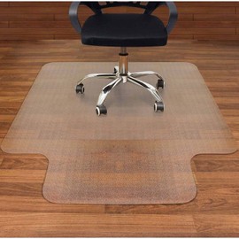 AiBOB Office Chair Mat for Hardwood Floor, 45 X 53 inches, Hard Floor Chair Mats Under Computer Desk, Easy Glide for Rolling Chairs, No Curling