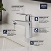 GROHE Bauloop Single Hole Single-Handle S-Size Bathroom Faucet 1.2 GPM,