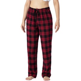MoFiz Women's Lounge Pants with Pocket Drawstring Pajama Pjs Pant Stretch Home Sleep Bottom Pant Plaid-58,S