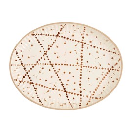 Mud Pie Splatter Stoneware Platter, 12" x 15 1/2" Brown