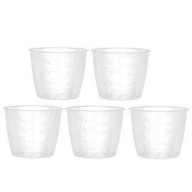 JCBIZ 5pcs Plastic Transparent Rice Measuring Cup 160ml Rice Cooker Measuring Cup for Dry and Liquid Ingredients