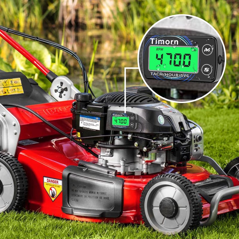 Small Engine Tachometer Hour Meter: Timorn Digital Inductive Waterproof Tiny