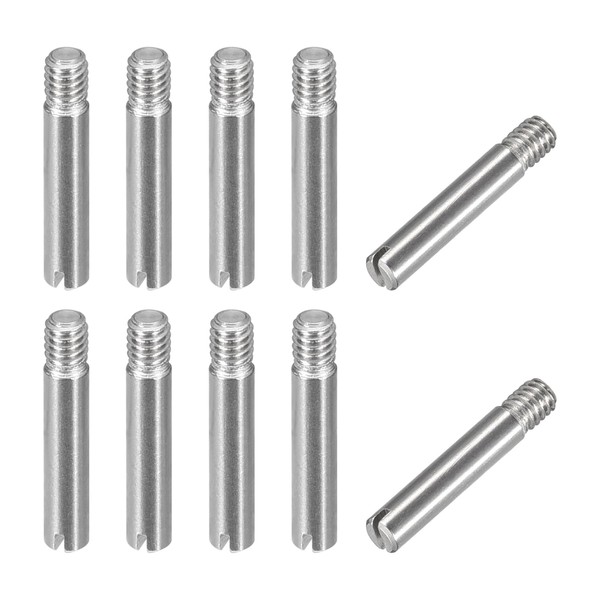sourcing map 10pcs M2.5x14mm Slotted Cylindrical Pin 304 Stainless Steel